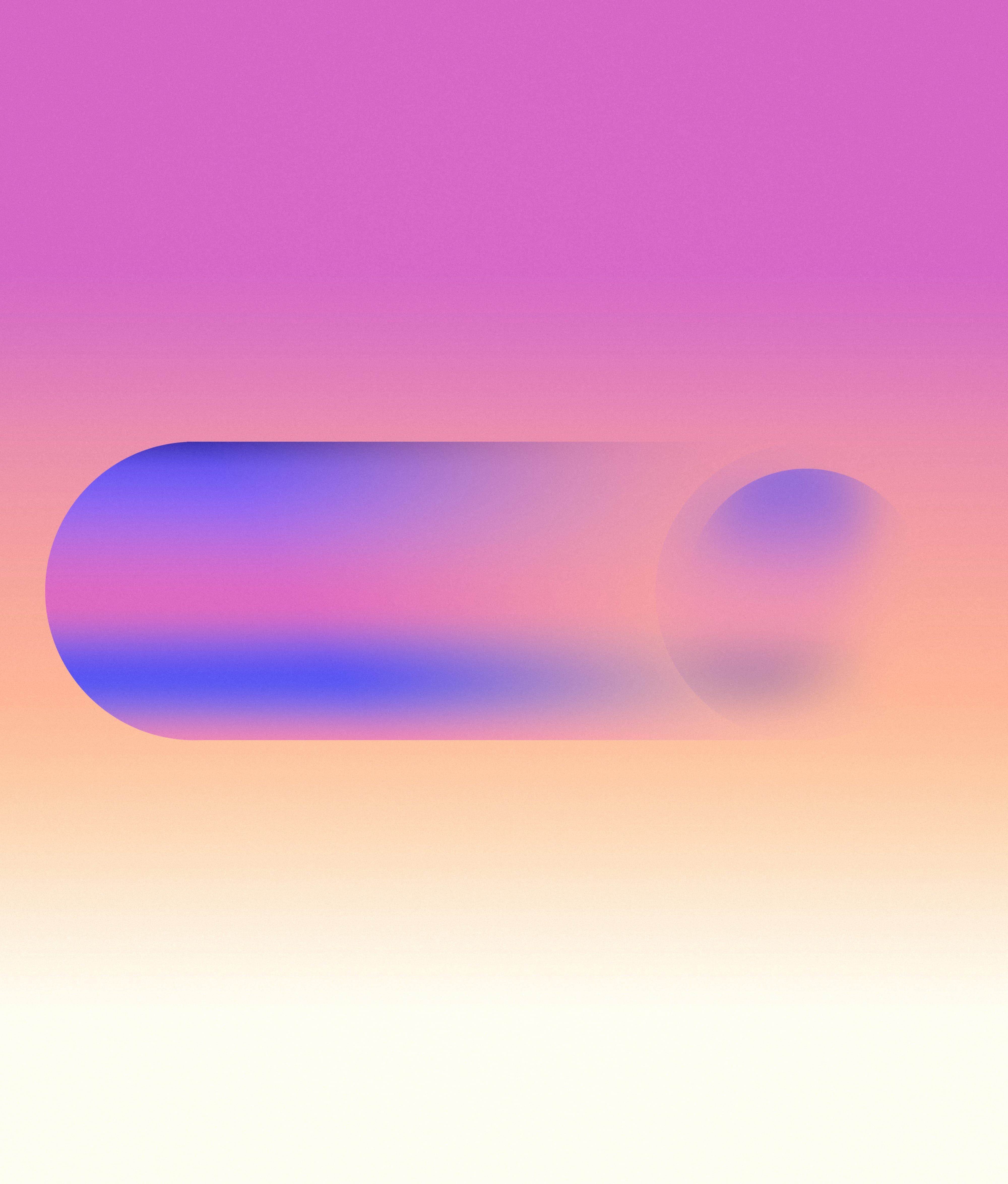 A lozenge moving through a dense magenta and amber vertical atmosphere