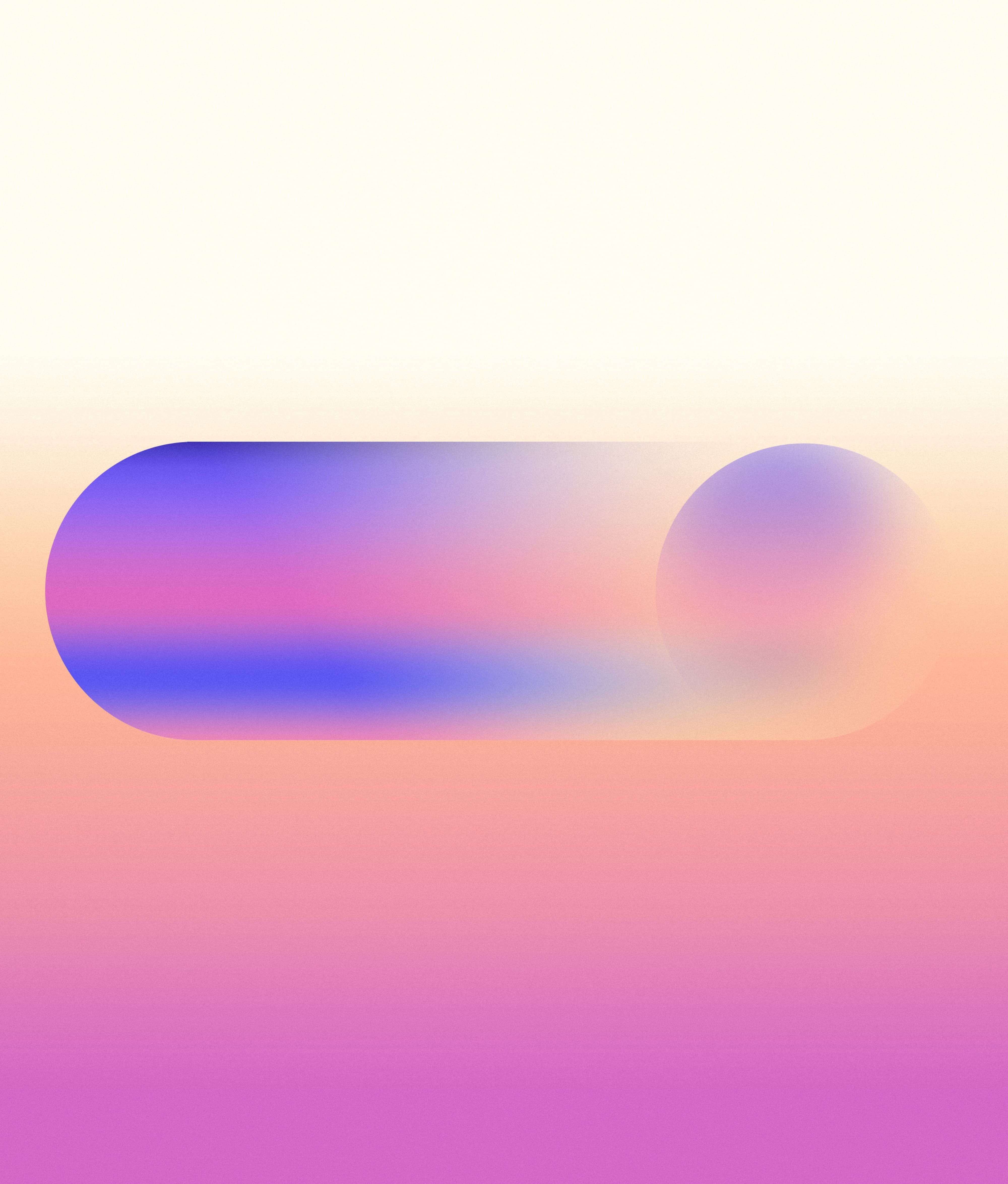 A restrained luminous lozenge held within pale pink and cream light