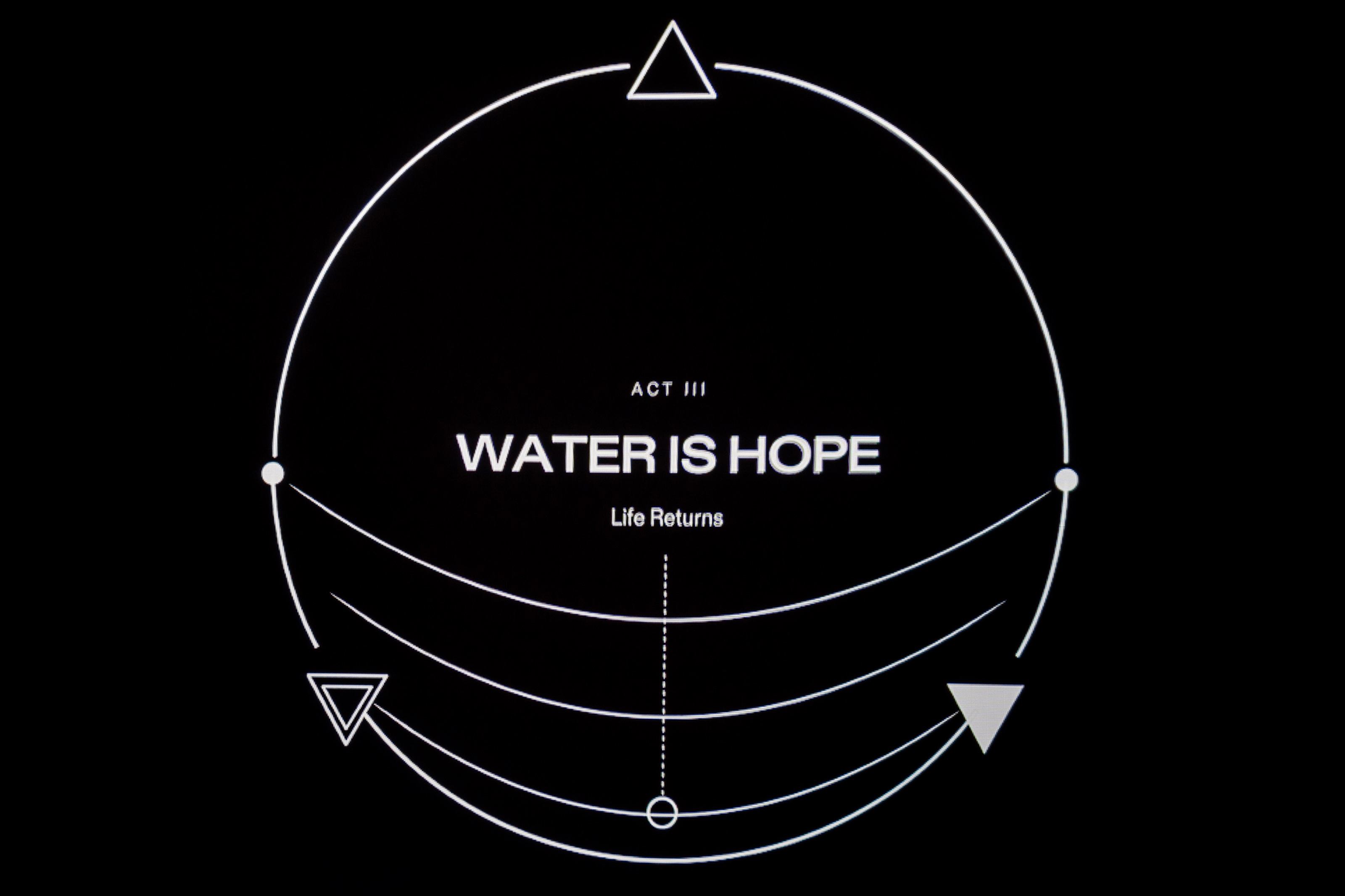 The Water Is Hope symbol projected at NAT Gala 2026